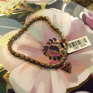 NWT Heart Charm Tennis Bracelet